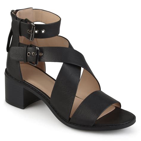 comfortable black sandals with heel.